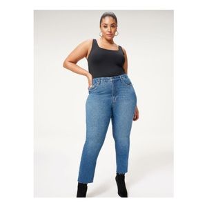 Good American Good Classic raw hem jeans size 24